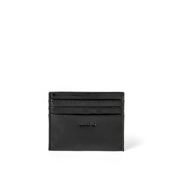 Férfi olasz bőr kártyatartó, Vachetta Leather Cardholder, fekete színben