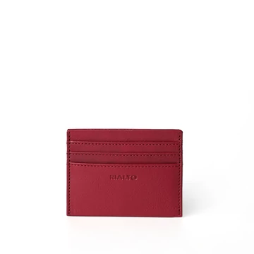 Olasz bőr kártyatartó, Nappa Leather Cardholder, piros színben
