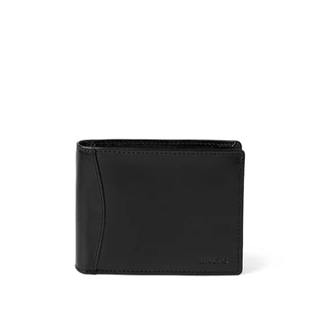 Férfi olasz bőr pénztárca, Vachetta Leather Wallet, fekete színben