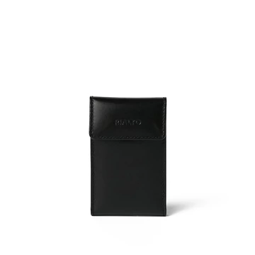 Unisex olasz bőr kártyatartó,  Leather Cardholder Small, fekete színben