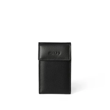 Unisex olasz bőr kártyatartó, Nappa Leather Cardholder Small, fekete színben
