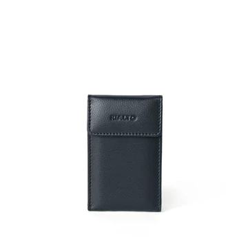 Unisex olasz bőr kártyatartó, Nappa Leather Cardholder Small, sötétkék színben