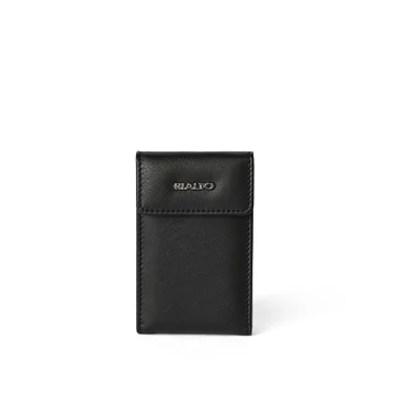 Unisex olasz bőr kártyatartó, Nappa Leather Cardholder Small, fekete színben