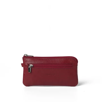 Férfi olasz bőr kulcstartó, Leather Keyholder, piros színben