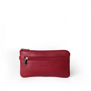 Férfi olasz bőr kulcstartó, Nappa Leather Keyholder, piros színben