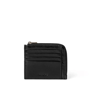 Férfi olasz bőr pénztárca, Vachetta Leather Wallet, fekete színben