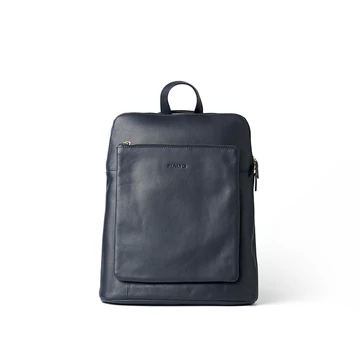 Női olasz bőr hátitáska, Elena Grande Backpack, sötétkék színben