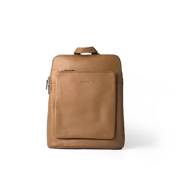 Női olasz bőr hátitáska, Elena Grande Backpack, világosbarna színben