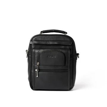 Férfi olasz bőr autóstáska, Umberto Car Bag, fekete színben