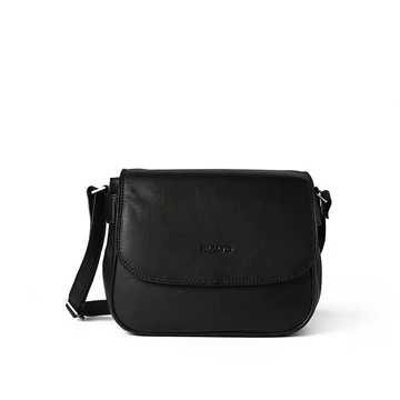 Női olasz bőr átvetős táska, Sofia Nappa Mini Crossbody Bag, fekete színben