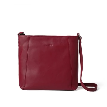Női olasz bőr válltáska, Clara Shoulder Bag, piros színben