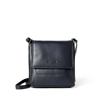 Női olasz bőr válltáska, Crossbody Bag, sötétkék színben