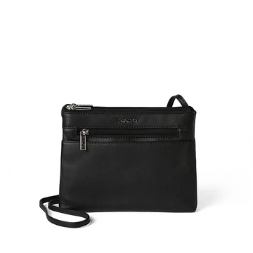 Női olasz bőr átvetős táska, Alessia Small Crossbody Bag, fekete színben