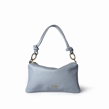Női olasz bőr válltáska, Chiara Shoulder Bag Mini, világoskék színben