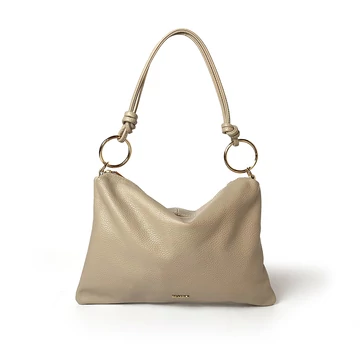 Női olasz bőr válltáska, Chiara Shoulder Bag,  homok színben