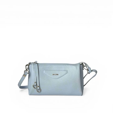 Női olasz bőr átvetős táska, Valeria Crossbody Bag, világoskék színben