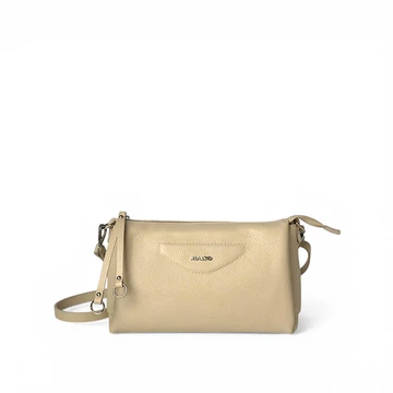 Női olasz bőr átvetős táska, Valeria Crossbody Bag, bézs színben