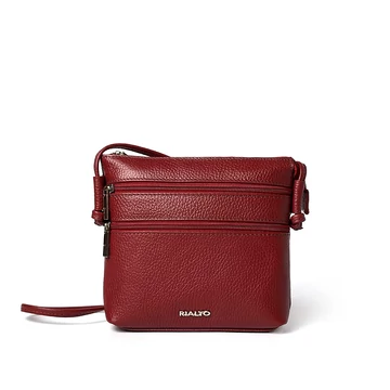 Női olasz bőr válltáska, Lucia Crossbody Bag, piros színben