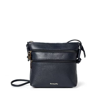 Női olasz bőr válltáska, Lucia Crossbody Bag, sötétkék színben
