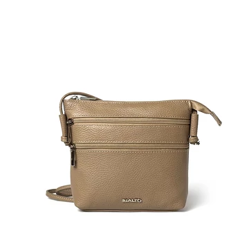 Női olasz bőr válltáska, Lucia Crossbody Bag, homok színben