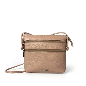 Női olasz bőr válltáska, Lucia Crossbody Bag, rózsaszín színben