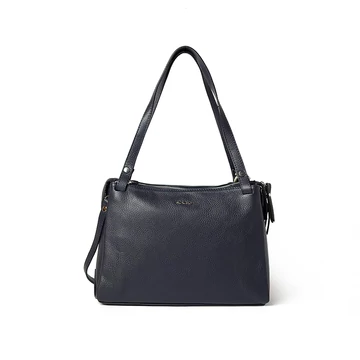 Női olasz bőr válltáska, Elsa Shoulder Bag, sötétkék színben