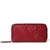 Női olasz rózsanyomott mintás bőr pénztárca, Rosa Leather Wallet Grande, piros színben