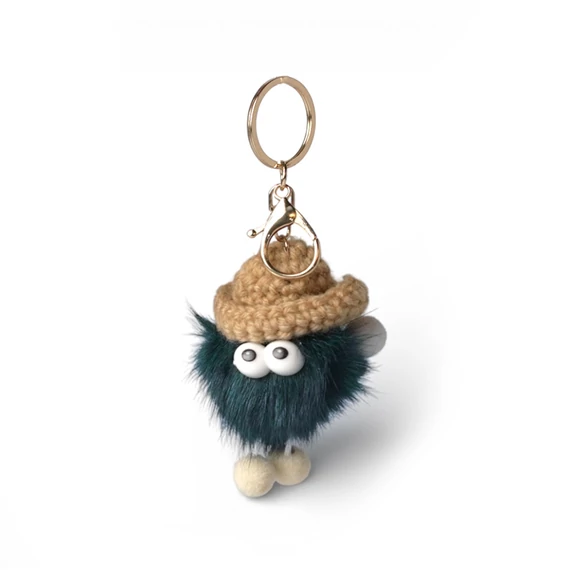 Táskadísz, manó, Little Elf Bag Charm, kék színben
