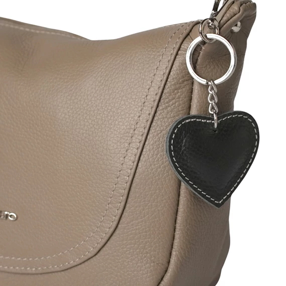 Heart Bag Charm Noir