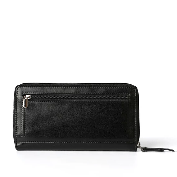 Linea Pressed Leather Wallet Noir
