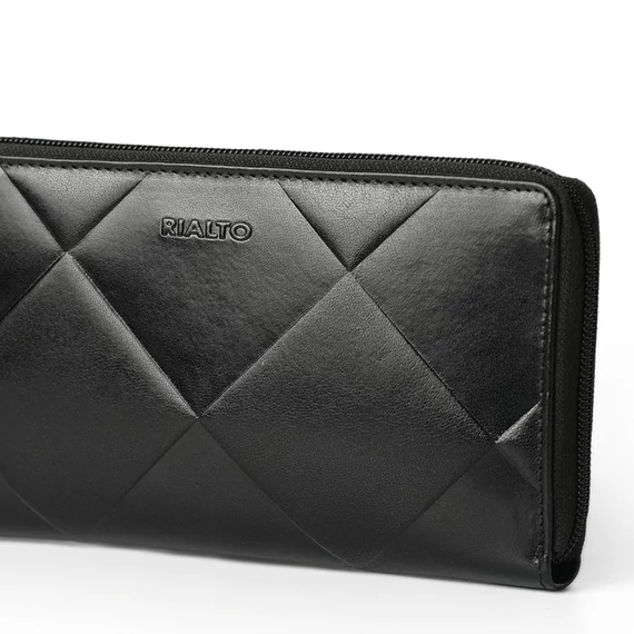 Linea Pressed Leather Wallet Noir