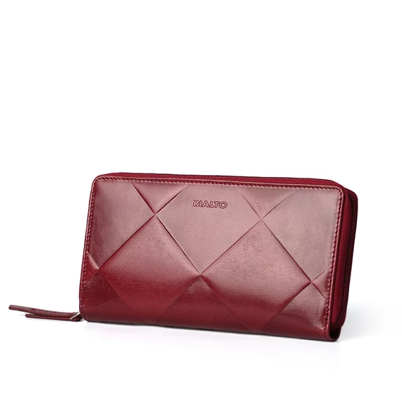 Linea Pressed Leather Wallet Ruby