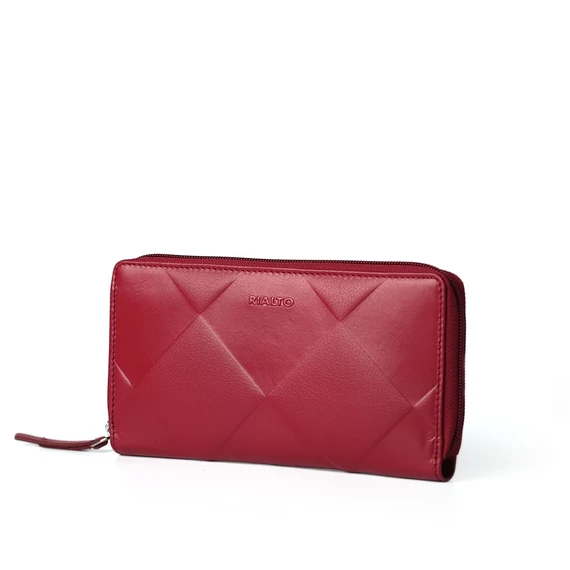 Linea Pressed Nappa Leather Wallet Ruby