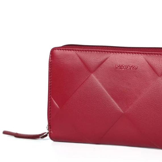 Linea Pressed Nappa Leather Wallet Ruby