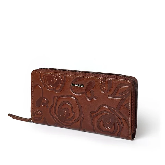 Rosa Leather Wallet Grande Marone