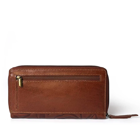 Rosa Leather Wallet Grande Marone