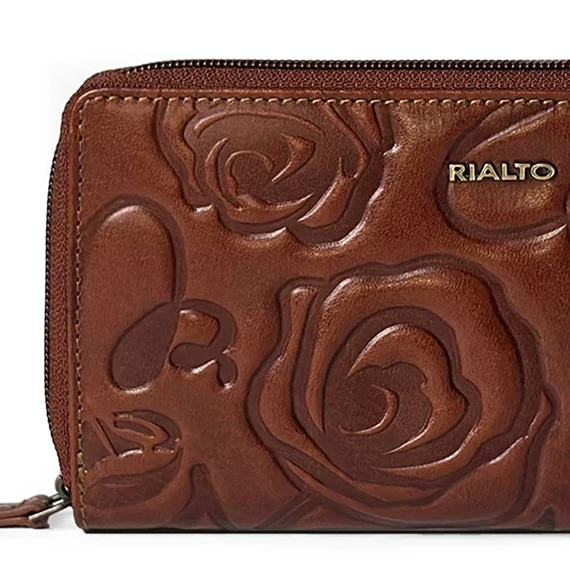 Rosa Leather Wallet Grande Marone