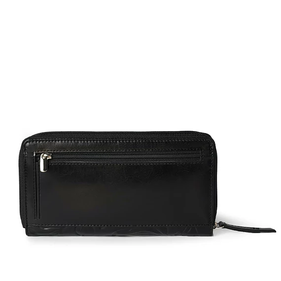 Rosa Leather Wallet Grande Noir