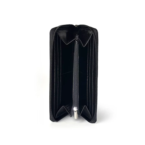 Rosa Leather Wallet Grande Noir