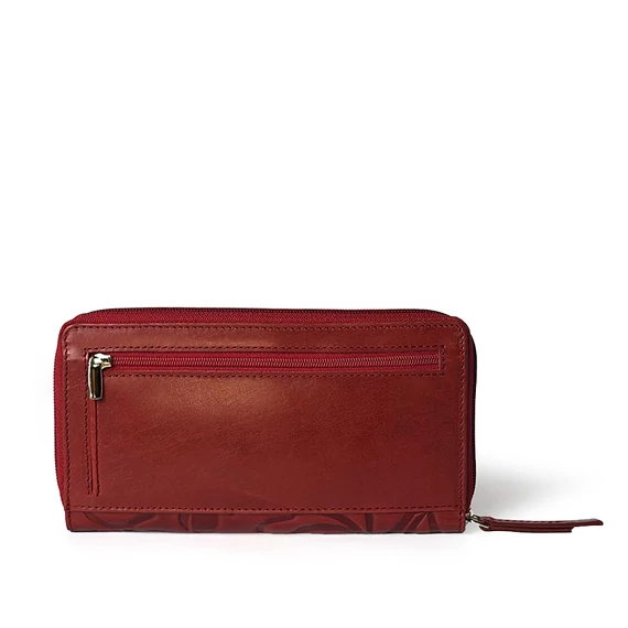 Rosa  Leather Wallet Grande Ruby