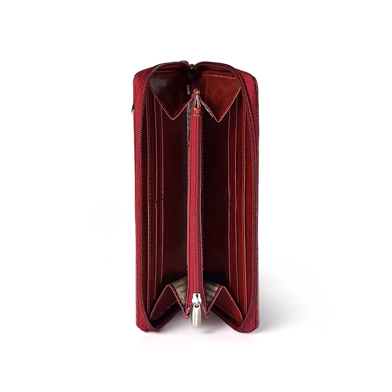 Rosa  Leather Wallet Grande Ruby