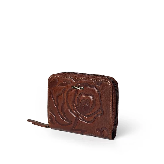 Rosa Leather Wallet Midi Marone