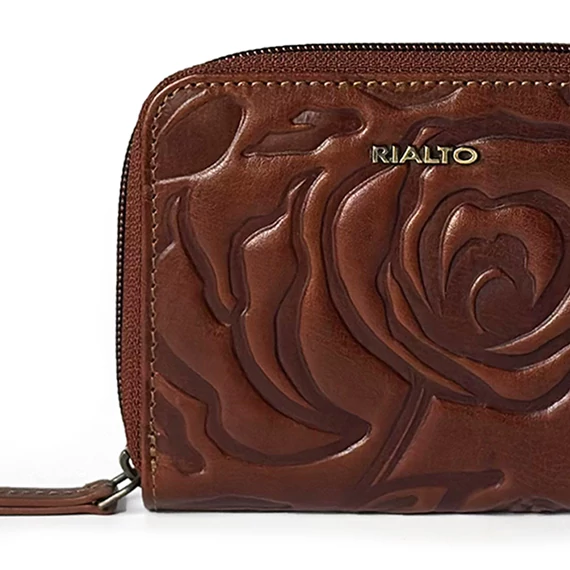 Rosa Leather Wallet Midi Marone