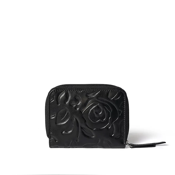 Rosa Leather Wallet Midi Noir