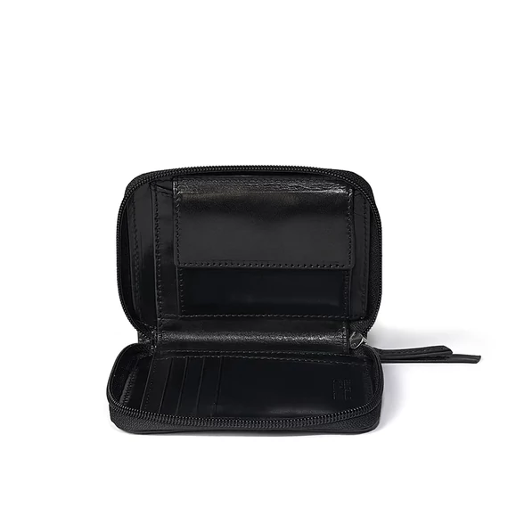 Rosa Leather Wallet Midi Noir
