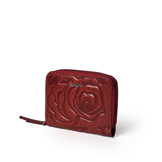Rosa Leather Wallet Midi Ruby
