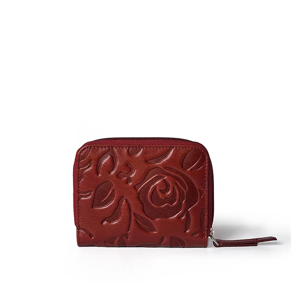 Rosa Leather Wallet Midi Ruby