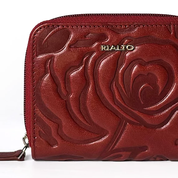 Rosa Leather Wallet Midi Ruby