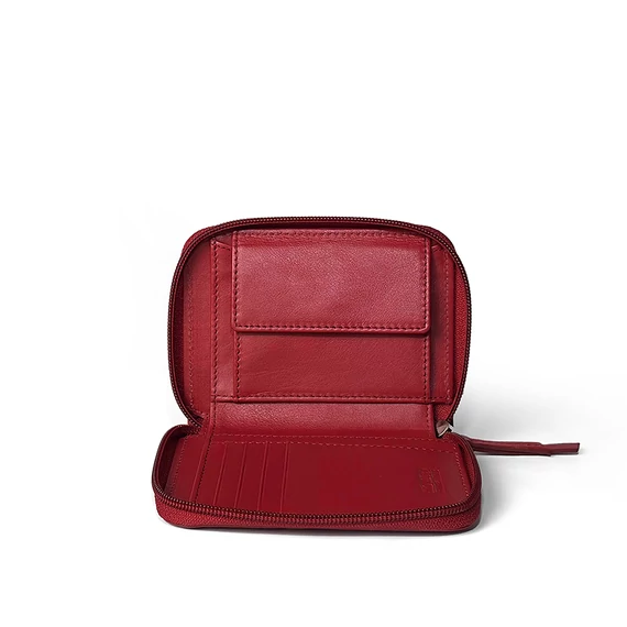Rosa Nappa Leather Wallet Midi Ruby