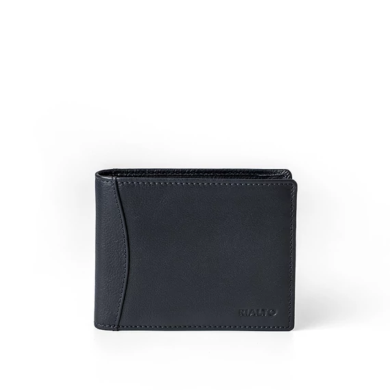 Férfi olasz bőr pénztárca, Nappa Leather Wallet, sötétkék színben